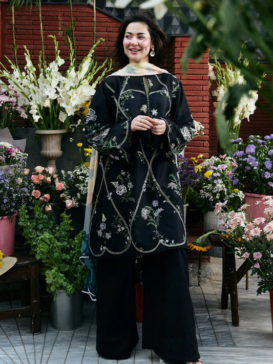 ZARA SHA JAHAN - 3PC Lawn Embroidered Suit - NE - A1051