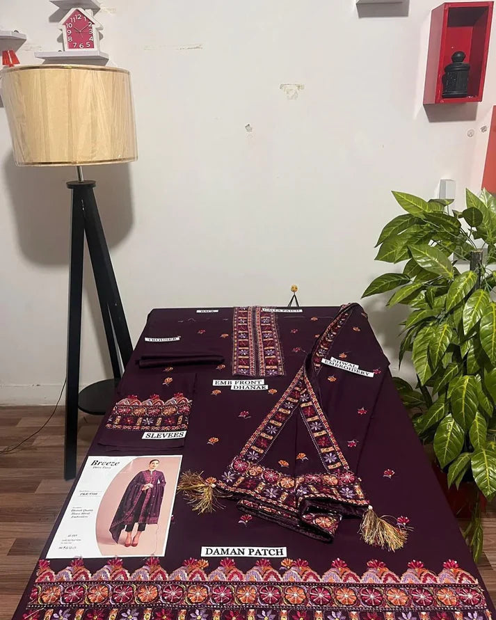 NES-36 | Unstitched 3PC Wool Marina