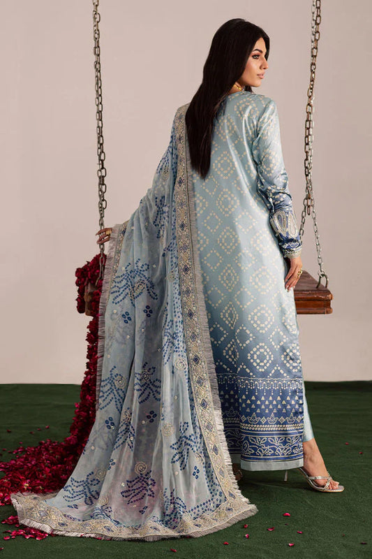Nureh-Embroidered Lawn 3pc Suit