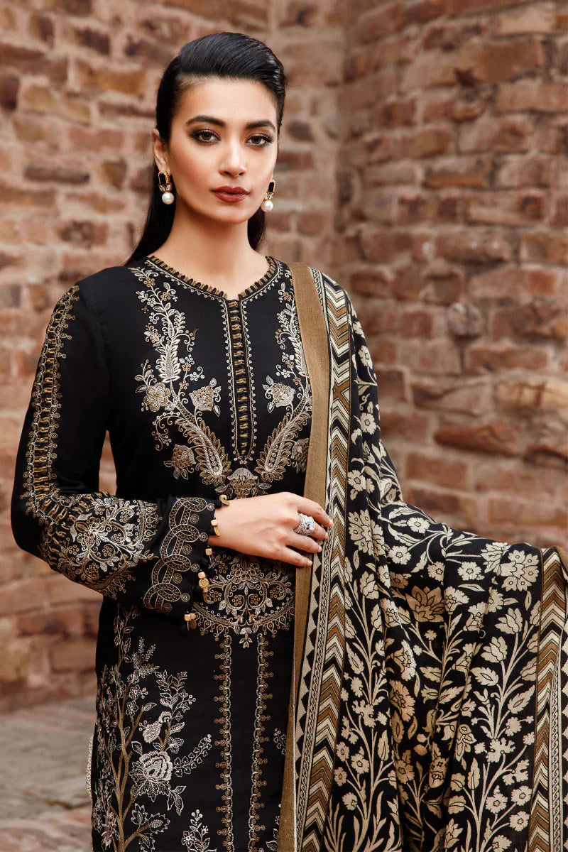 Maria B - 3PC Dhanak Embroidered Suit -NE-A1067