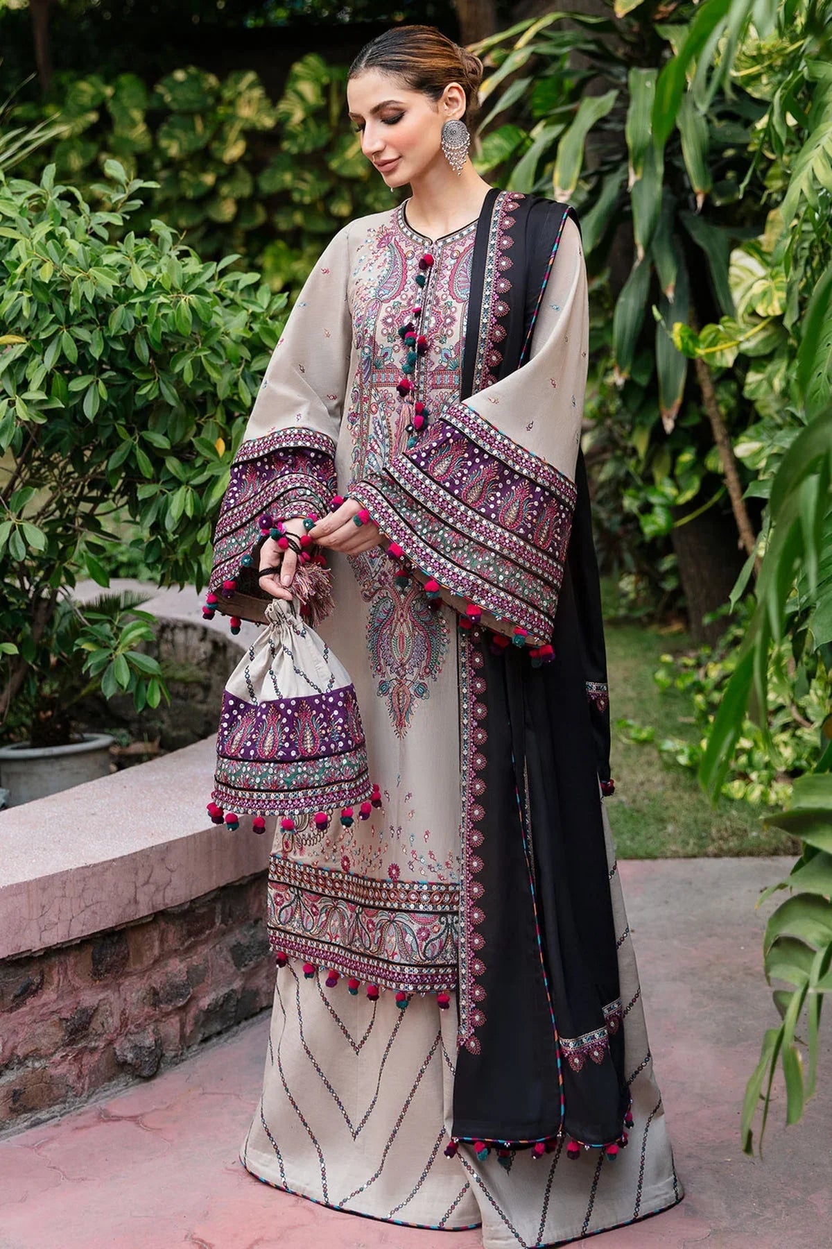 JAZMIN - 3PC Lawn Embroidered Suit - NE - A1050