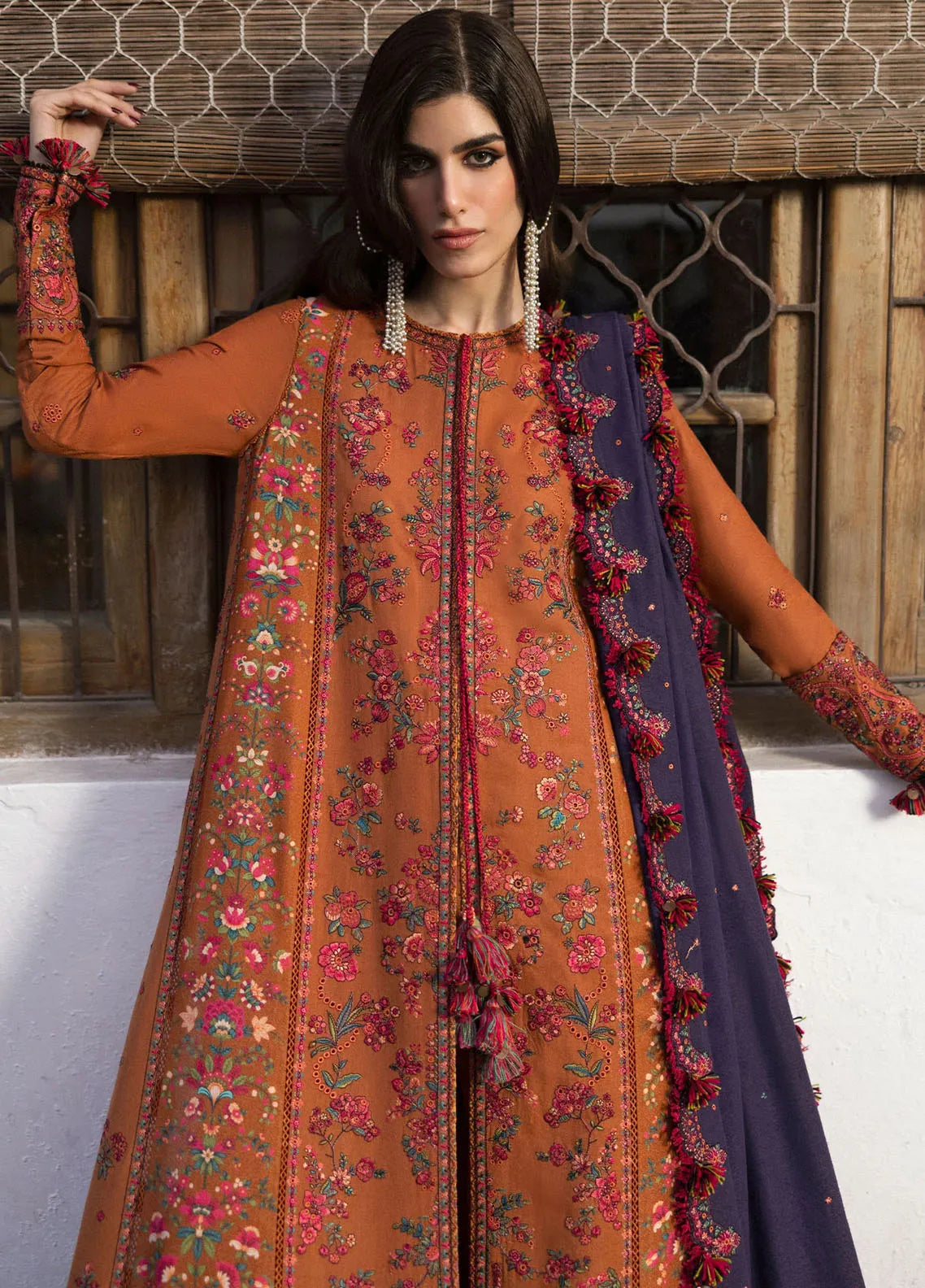 Hussain Rehar - 3PC Lawn Embroidered Suit - NE - A1053