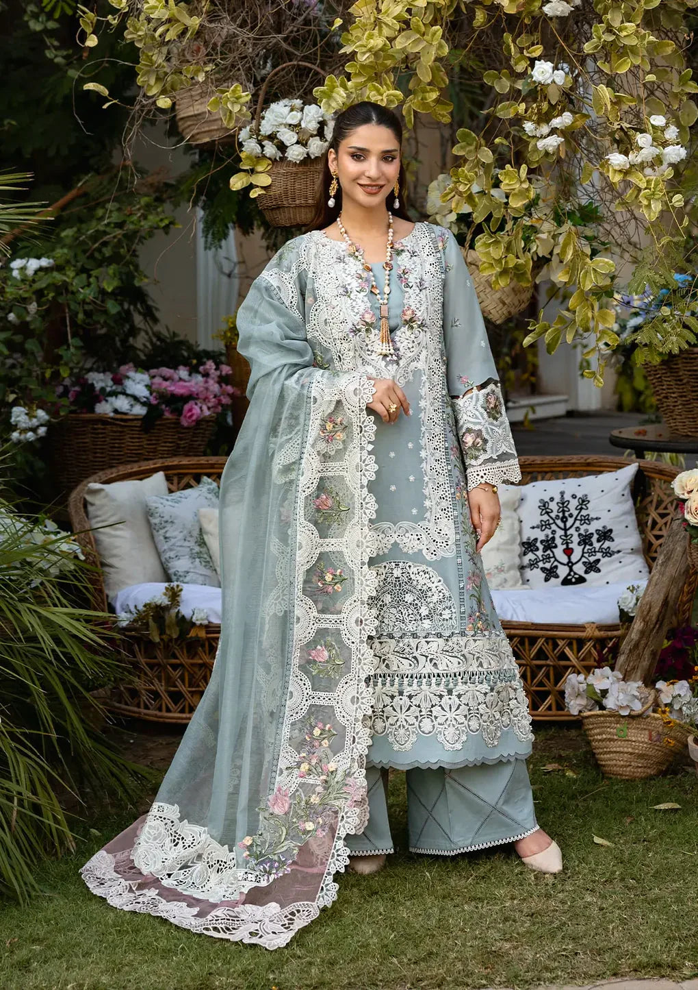 ELAF - 3PC Lawn Embroidered Suit - NE - A1058