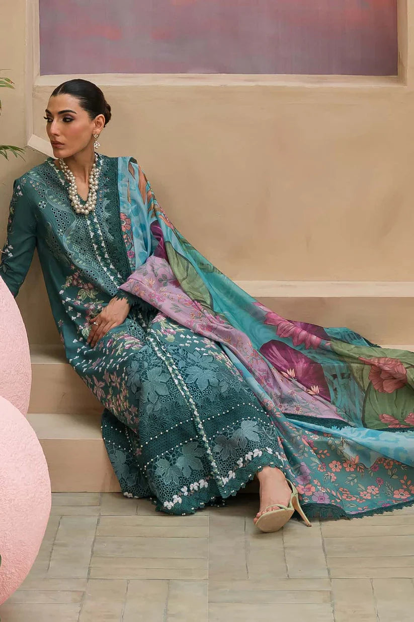 AFROZEH - 3PC Lawn Embroidered Suit - NE - A1059