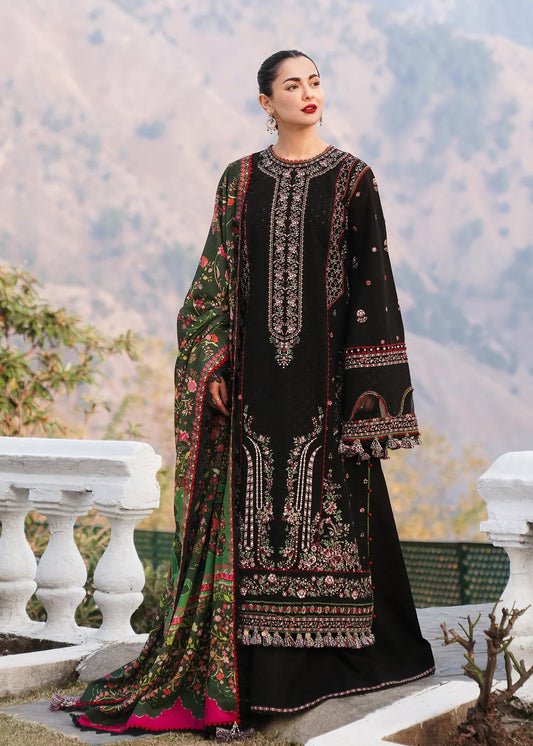Hussain Rehar - 3PC Luxury Dhanak Embroidered Suit - NEWB - A1069