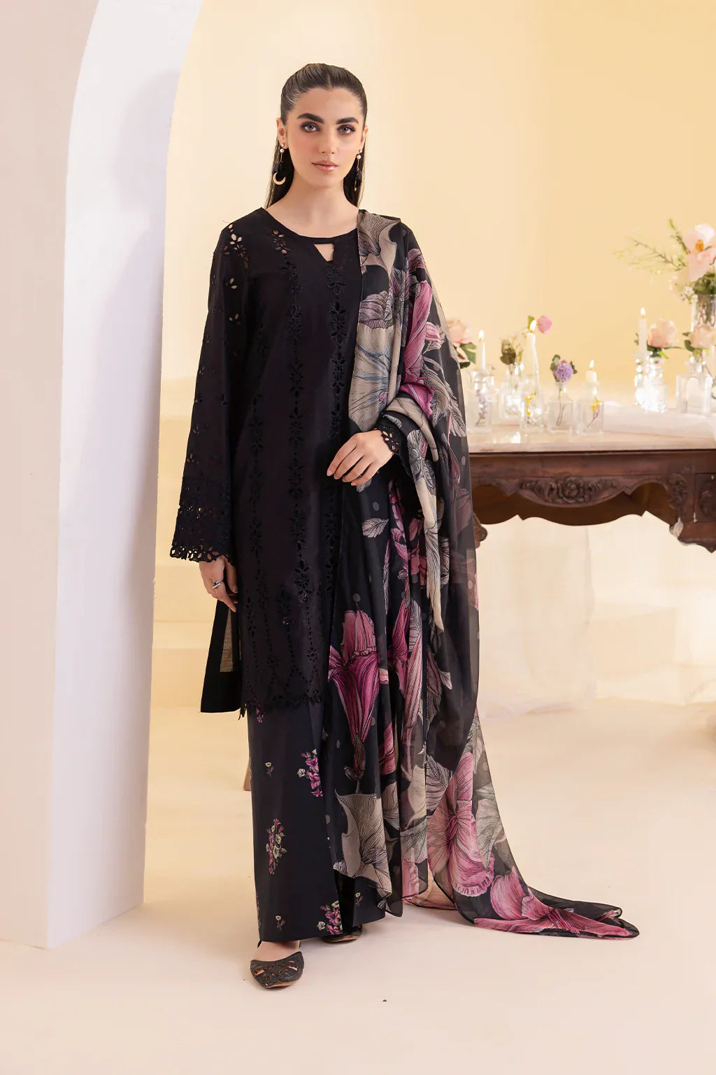 IZNIK - 3PC Luxury Dhanak Embroidered Suit - NE - A1081