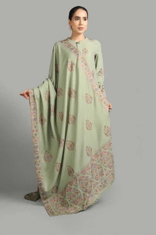 Bareeze - 3PC Luxury Dhanak Embroidered Suit - NE - A1092