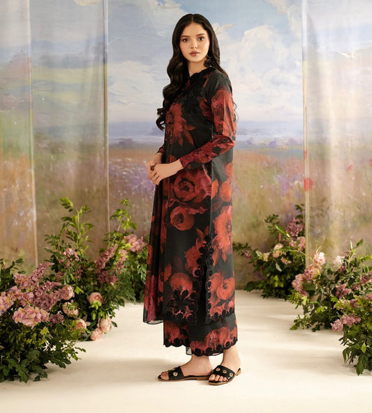 Feathers Dusky Delights Unstitched Digital Printed Lawn 3Pc Suit ZAYNA-FT473