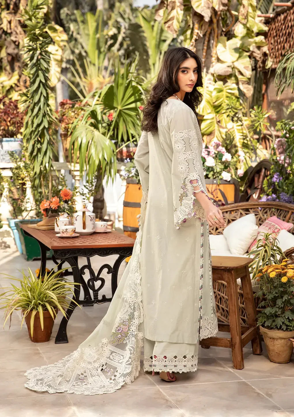 ELAF - 3PC Luxury Dhanak Embroidered Suit - NE - A1076