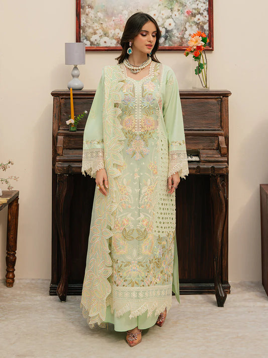 MAHNUR - 3PC Lawn Embroidered Suit - NE -A1047
