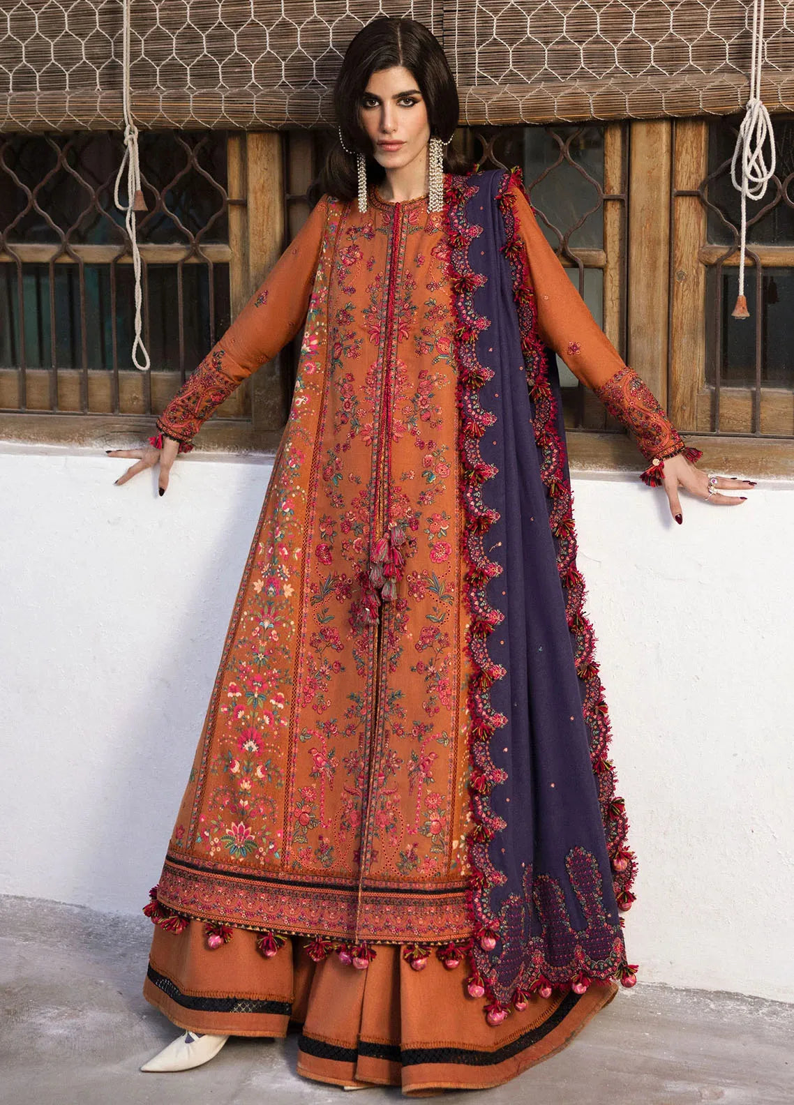 Hussain Rehar - 3PC Lawn Embroidered Suit - NE - A1053