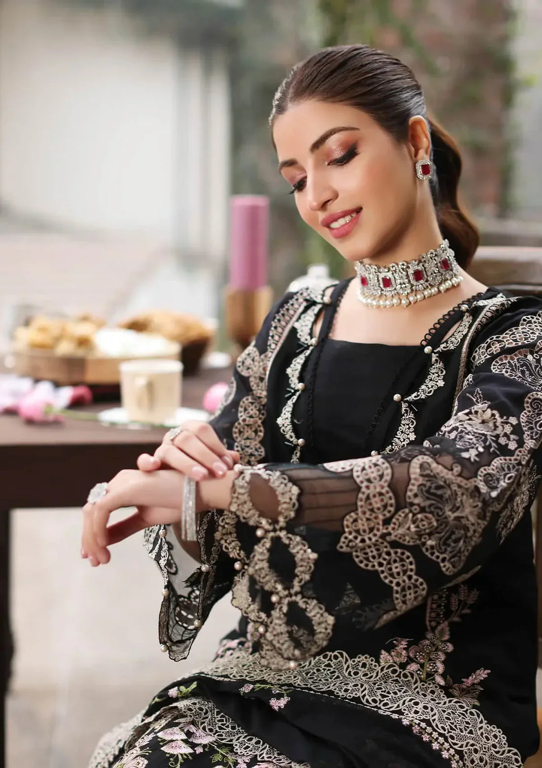 KAHF- 3PC Lawn Embroidered Suit - NE -A1055