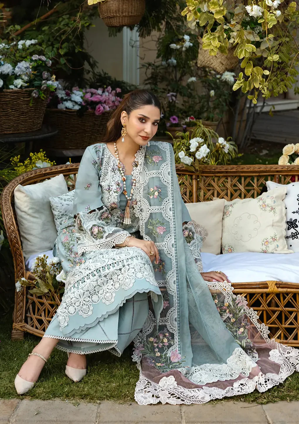 ELAF - 3PC Lawn Embroidered Suit - NE - A1058