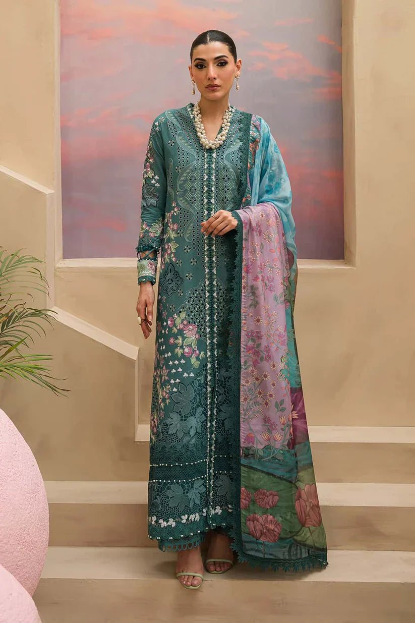 AFROZEH - 3PC Lawn Embroidered Suit - NE - A1059