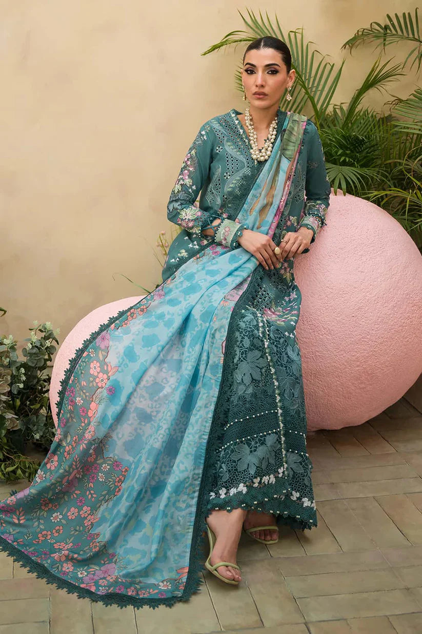 AFROZEH - 3PC Lawn Embroidered Suit - NE - A1059