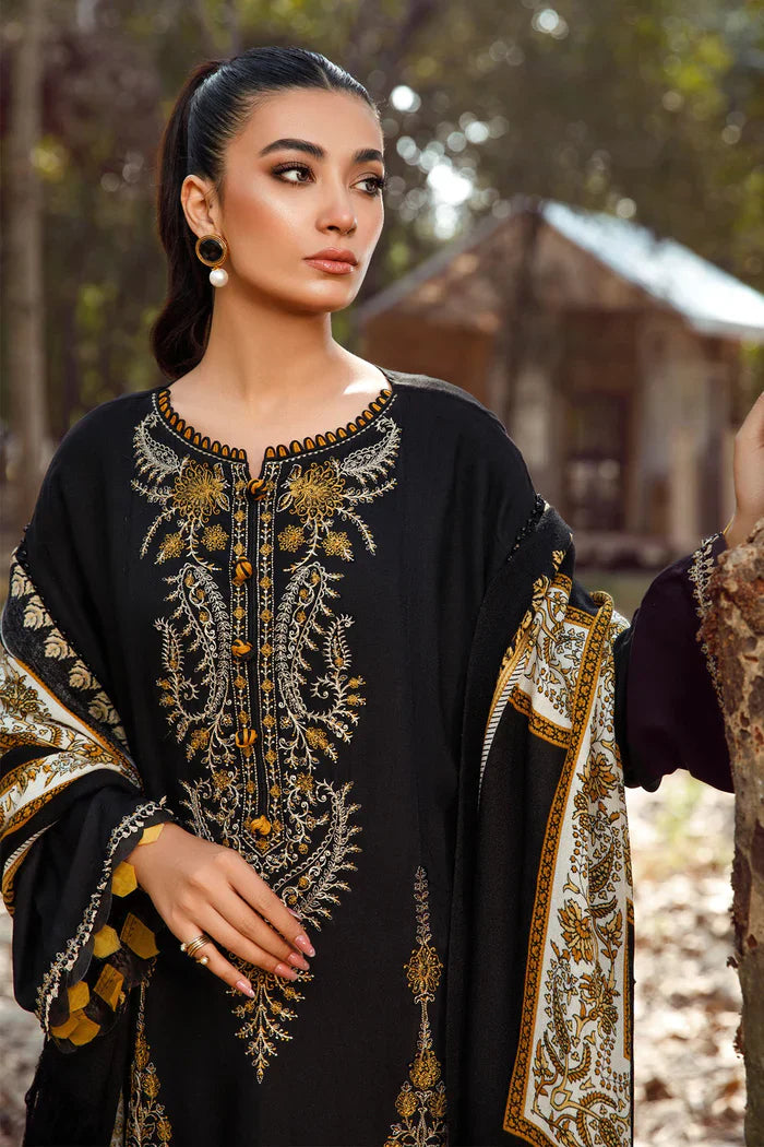 Maria B - 3PC Dhanak Embroidered Suit -NE-A1064