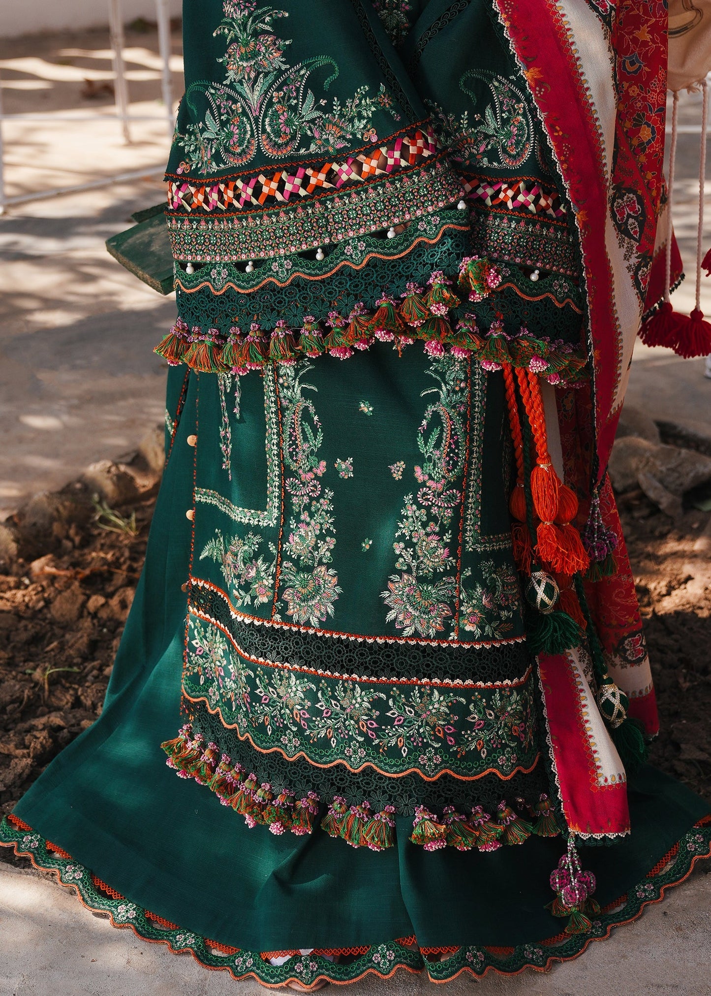 Hussain Rehar - 3PC Luxury Dhanak Embroidered Suit - NE A1091