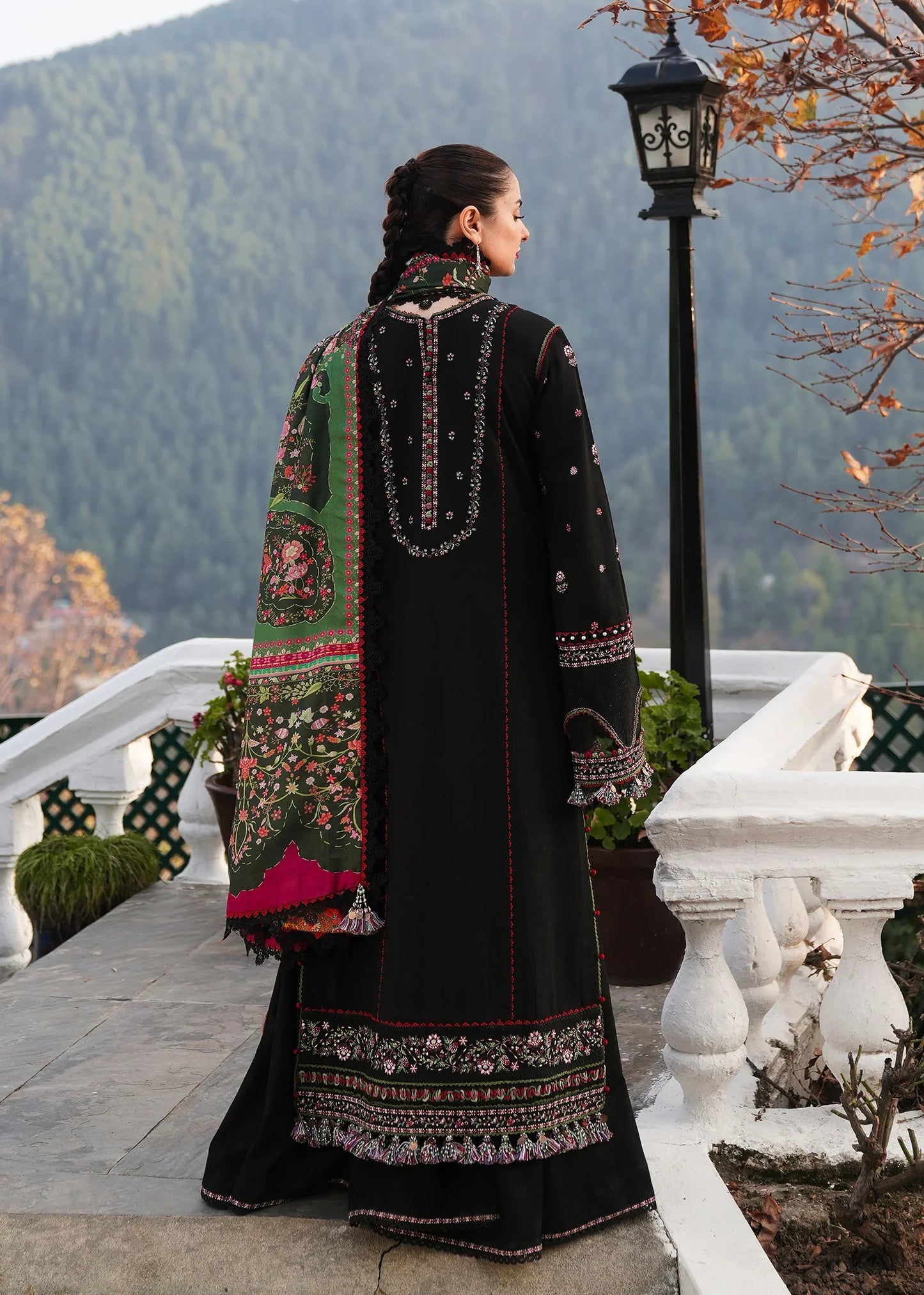 Hussain Rehar - 3PC Luxury Dhanak Embroidered Suit - NEWB - A1069