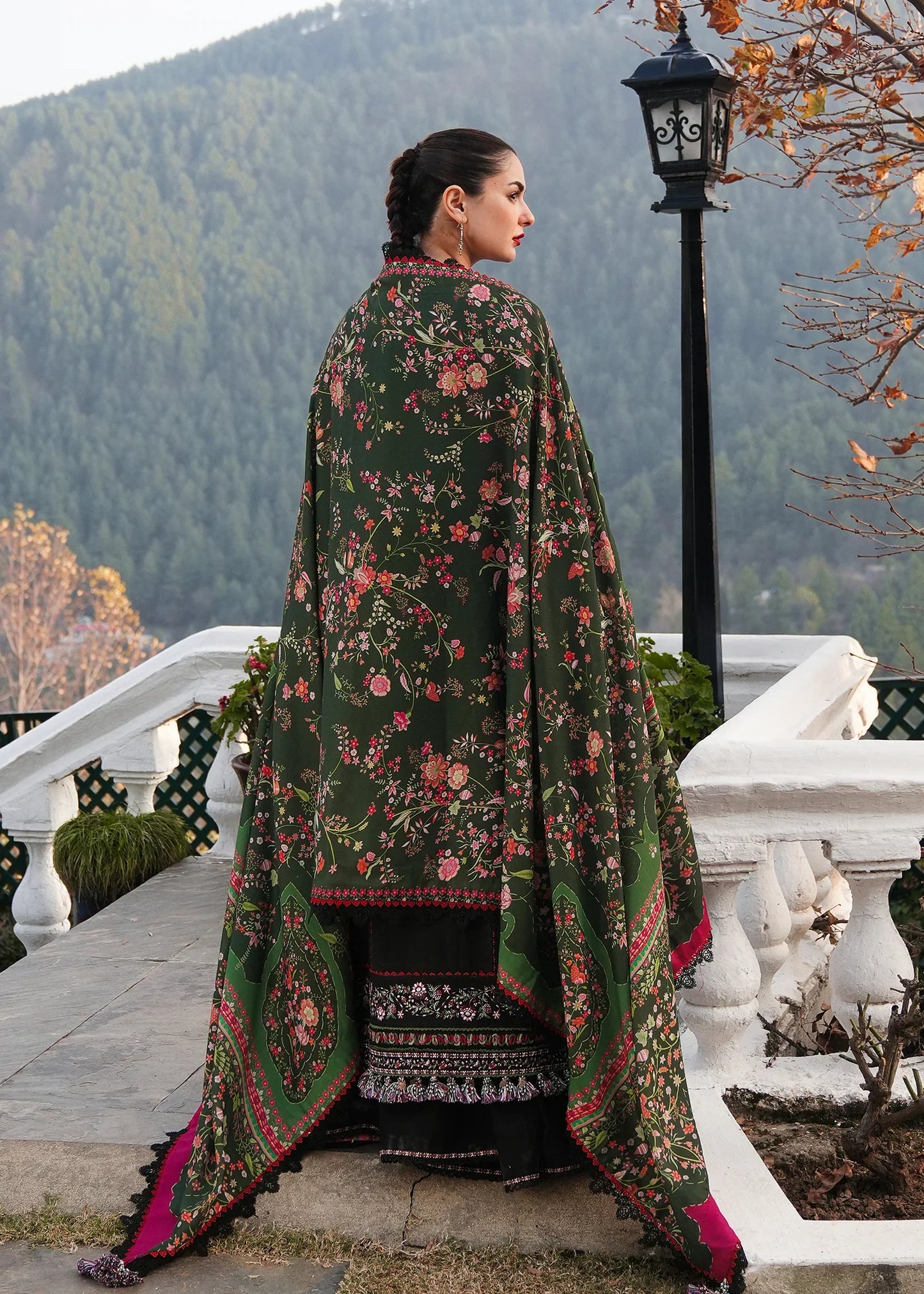Hussain Rehar - 3PC Luxury Dhanak Embroidered Suit - NEWB - A1069