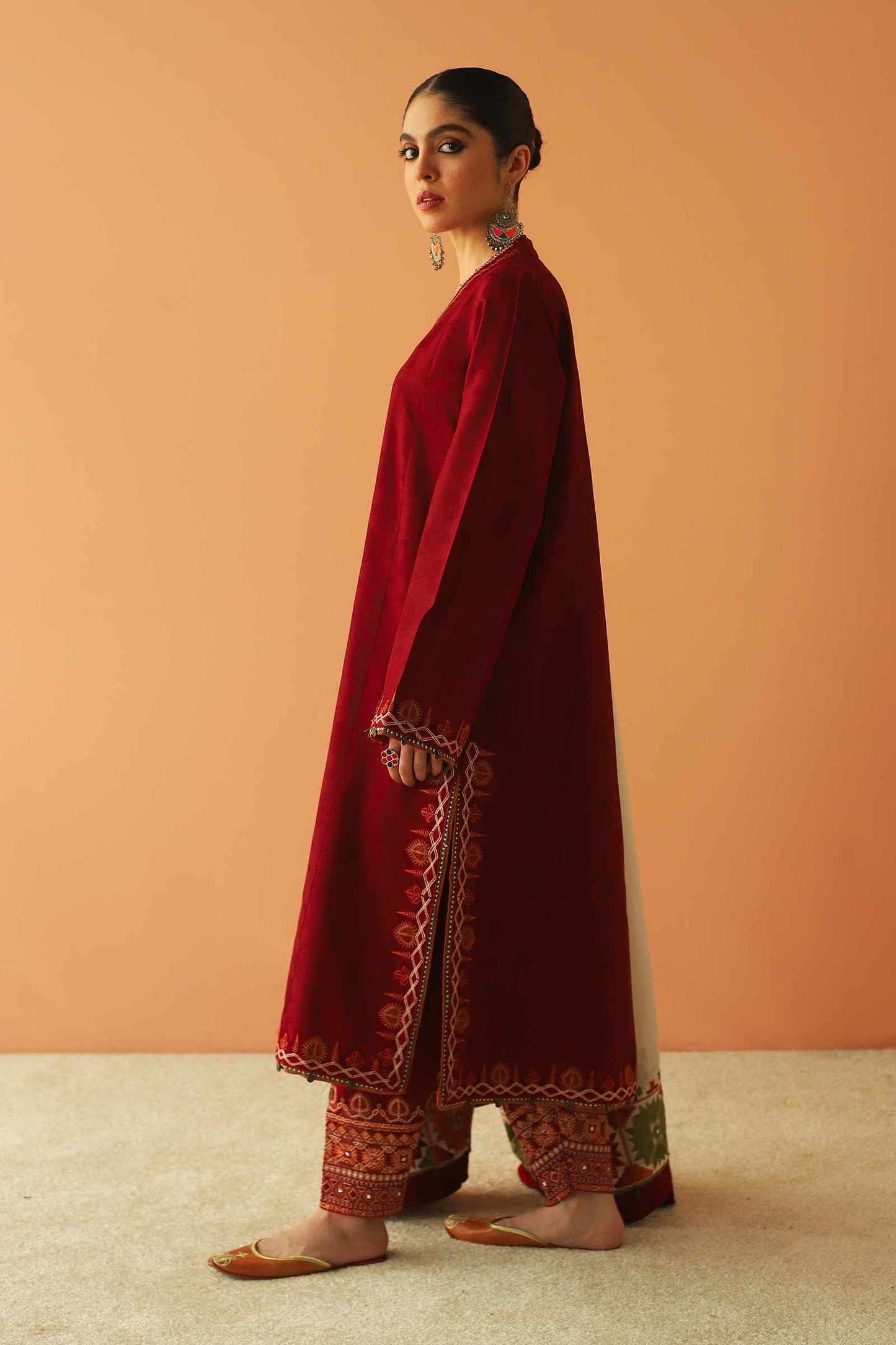 Zara Shahjahan - 3PC Luxury Dhanak Embroidered Suit - NE -A1082